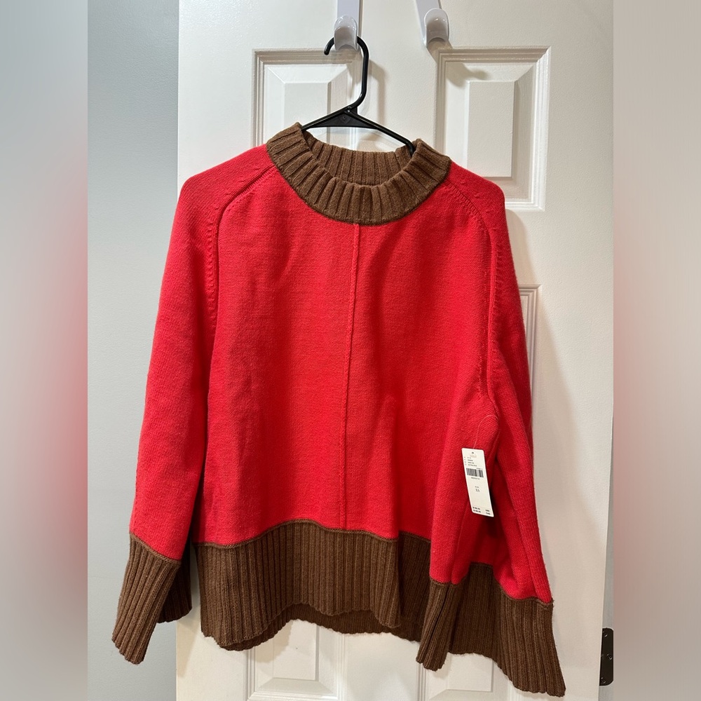 Maeve Anthropologie The Chandler Crew-Neck Relaxed Pullover Sweater